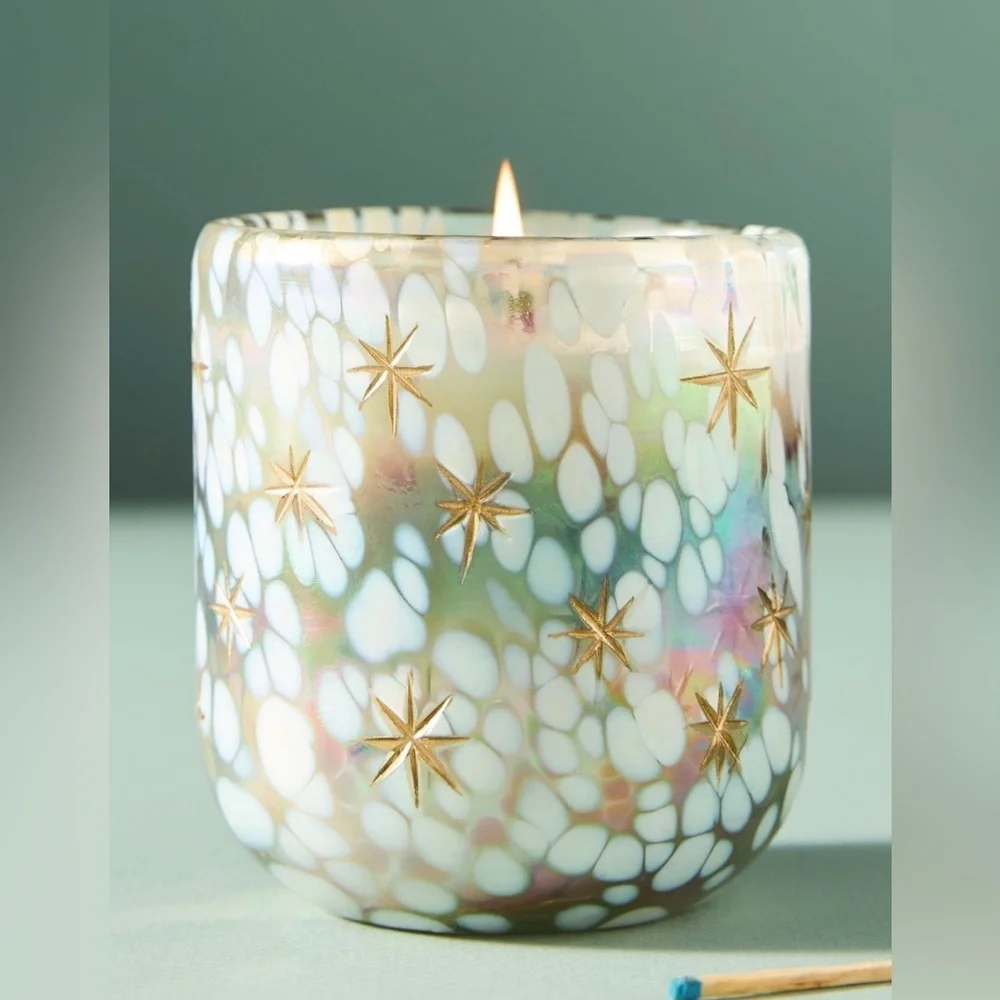 NEW IN BOX Anthropologie Festive Woody Winter Woods & Vanilla Candle